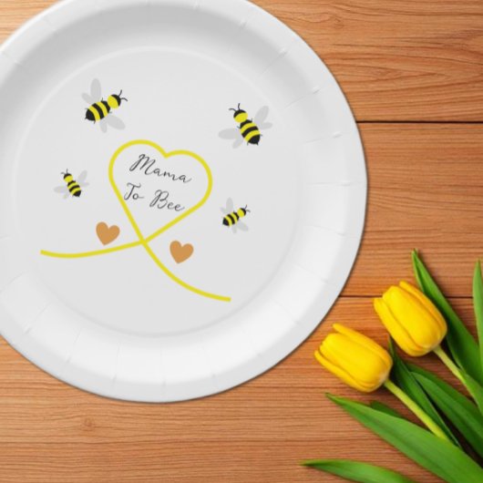Bee Baby Shower Pappteller