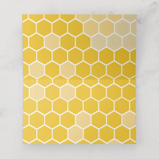 Bee Baby Shower Platzkarten (Innenseite Aufgefaltet)