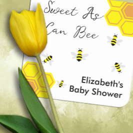Bee Baby Shower Rechteckiger Pappuntersetzer