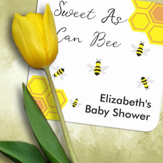 Bee Baby Shower Rechteckiger Pappuntersetzer