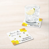 Bee Baby Shower Rechteckiger Pappuntersetzer (Vor Ort)