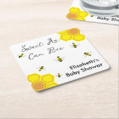 Bee Baby Shower Rechteckiger Pappuntersetzer (angewinkelt)