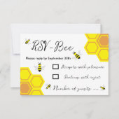 Bee Baby Shower RSVP Karte (Vorderseite)