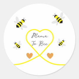 Bee Baby Shower Runder Aufkleber