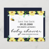 Bee Baby Shower Save the Date (Vorne/Hinten)