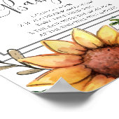 Bee Baby Shower Say Baby Party Game Poster (Ecke)