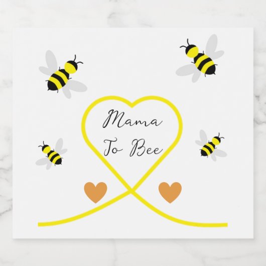 Bee Baby Shower Schaumweinetikett (Einzelnes Label)