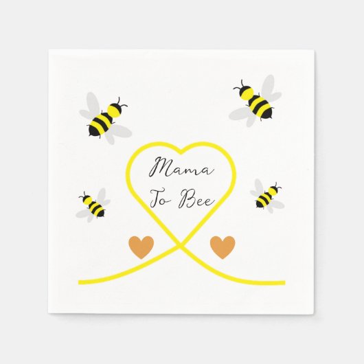 Bee Baby Shower Serviette (Vorderseite)