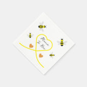 Bee Baby Shower Serviette (Ecke)