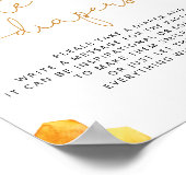 Bee Baby Shower Spate Night Diapers Game. Poster (Ecke)