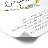 Bee Baby Shower Spate Night Diapers Game. Poster (Ecke)