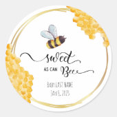 Bee Baby Shower Sticker (Vorderseite)