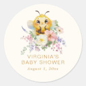 Bee Baby Shower Sticker (Vorderseite)
