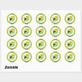Bee Baby Shower Stickers (Blatt)