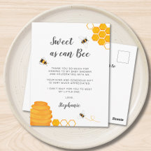 Bee Baby Shower Thank You 