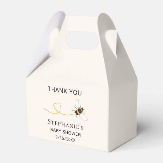 Bee Baby Shower Vielen Dank Geschenkschachtel (Vorderseite)