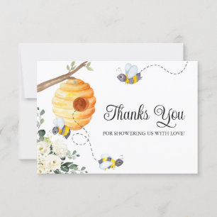 Bee Baby Shower Vielen Dank Karte