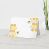 Bee Baby Shower Vielen Dank Karte (Rückseite)