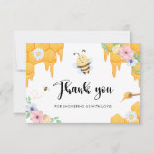 Bee Baby Shower Vielen Dank Karte (Vorderseite)
