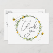 Bee Baby Shower Vielen Dank Postkarte (Vorne/Hinten)