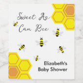 Bee Baby Shower Weinetikett (Einzelnes Label)