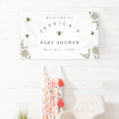 Bee Baby Shower Willkommen bei der Dusche der Humm Banner (Insitu)