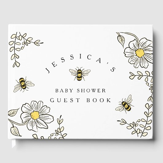 Bee Baby Shower Willkommen bei der Dusche der Humm Gästebuch (Vorderseite)