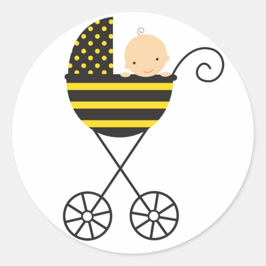 Bee Baby Stroller Stickers (Vorderseite)