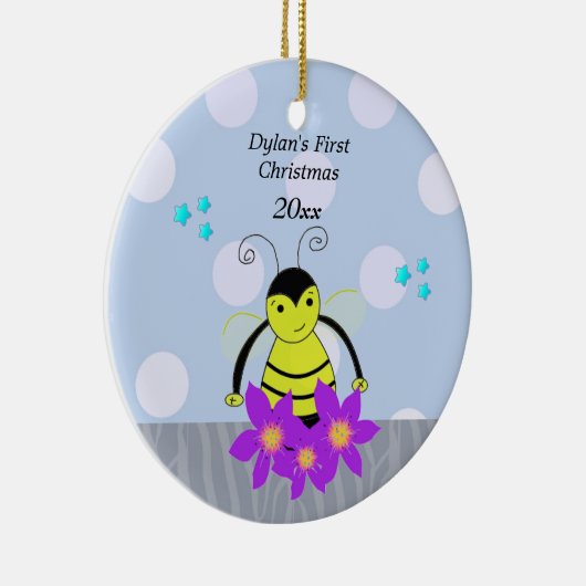 Bee Baby's First Christmas Keramik Ornament (Rechts)