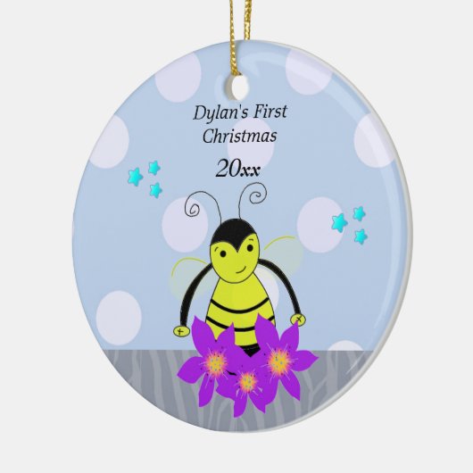 Bee Baby's First Christmas Keramik Ornament (Links)