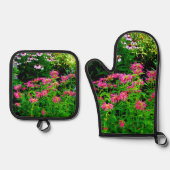 Bee Balm Ofenhandschuh & Topflappen-Set (Vorderseite)