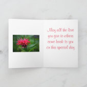 Bee Balm Reflection Mother Day Card Karte (Innenseite)