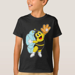 Bee Baseball Baseball-Handschuh T-Shirt