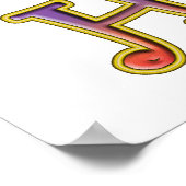 bee be happy three cute bumble bees poster (Ecke)