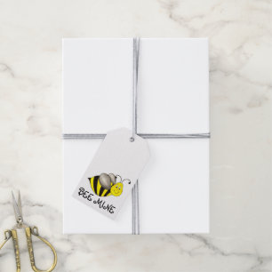 Bee (Be) Mine Valentine's Day Bumblebee Gift Tag Geschenkanhänger