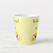 Bee Beautiful Latte Tasse (Vorderseite)