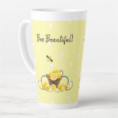 Bee Beautiful Latte Tasse (Linke Ecke)