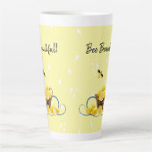 Bee Beautiful Latte Tasse (Vorderseite)