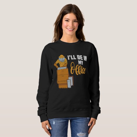 Bee & Beehive is Work Office Bee keeper Sweatshirt (Vorne ganz)