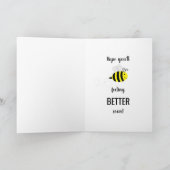 "BEE Better bald" Kranke Biene erhält Brunnen-Kart Karte (Innenseite)
