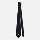 Bee – Biene – black – schwarz Krawatte (Vorderseite)