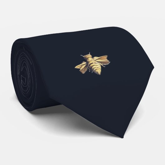Bee – Biene – navy Krawatte (Gerollt)