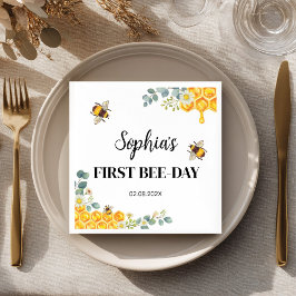 Bee Birthday Baby Shower Serviette