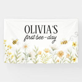 Bee Birthday Backdrop Beeday Banner