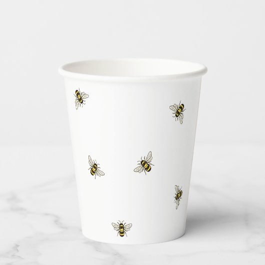 Bee Birthday Bumble Bee PartyPaper Cups Pappbecher (Rückseite)
