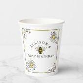 Bee Birthday Bumble Bee PartyPaper Cups Pappbecher (Vorderseite)