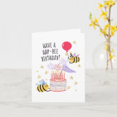 Bee Birthday Card - "Have a Hap-Bee Birthday!" Karte (Gelbe Blume)