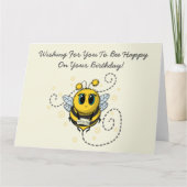 Bee Birthday Card Karte (Vorderseite)