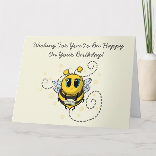 Bee Birthday Card Karte (Vorderseite)
