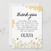 Bee Birthday Dankeskarte (Vorderseite)